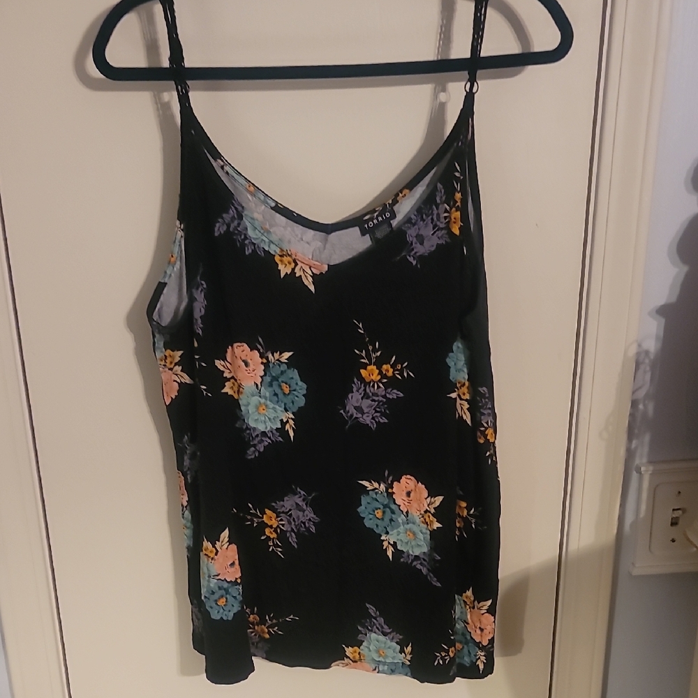 Torrid Black Floral Camisole